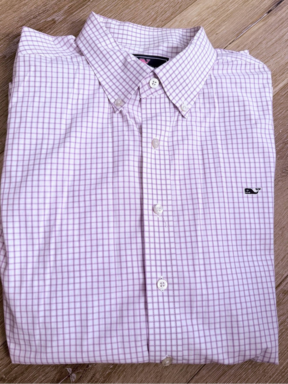 Vineyard Vines Men’s Purple Check Button-Down Long Sleeve Shirt - XL